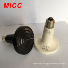 MICC forme cound blanc noir jaune infrarouge céramique lampe chauffante